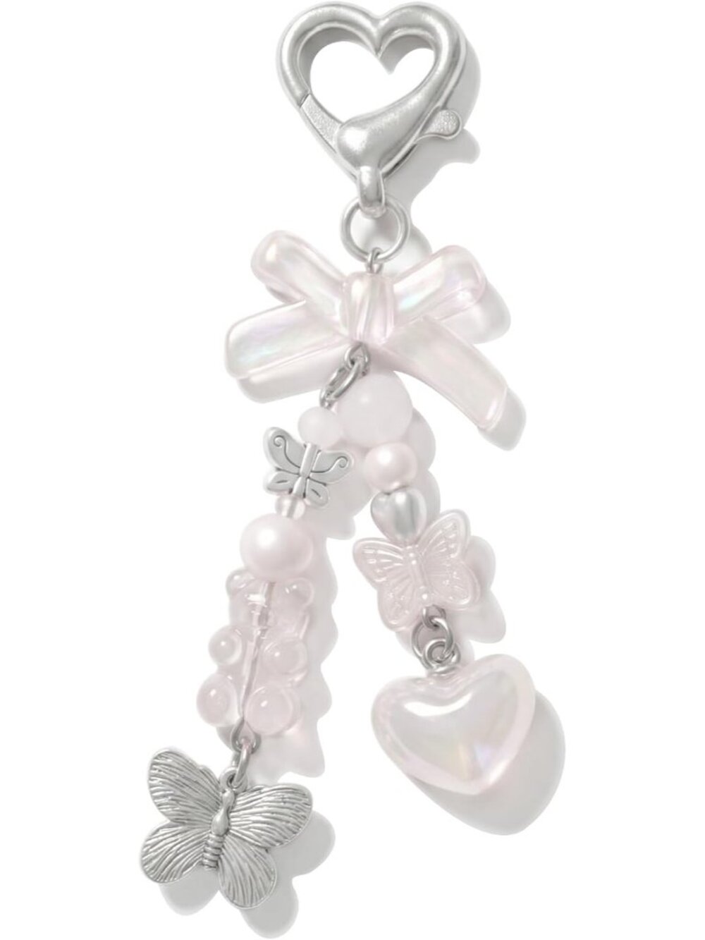 Aesthetic Y2K keychains Cute Butterfly Star Strawberry Bear Guitar Keychains Cha